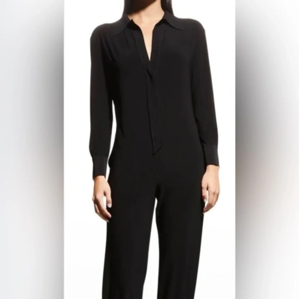 Norma Kamali women’s long sleeve Velcro shirt jogger jumpsuit lightweight medium